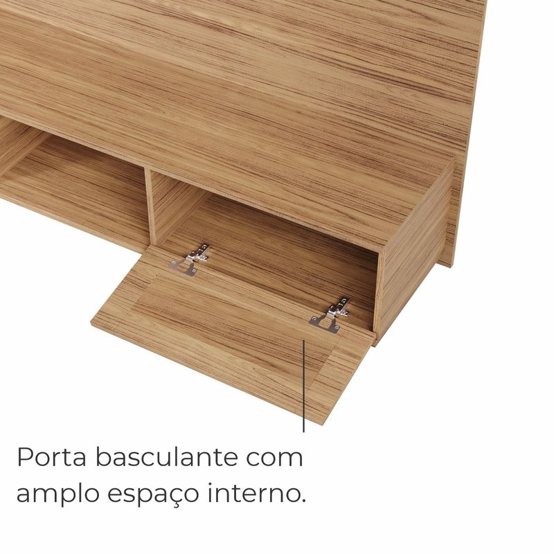 Painel para TV até 75 Polegadas San Antonio 2 portas - Carvalho / Trama Carvalho