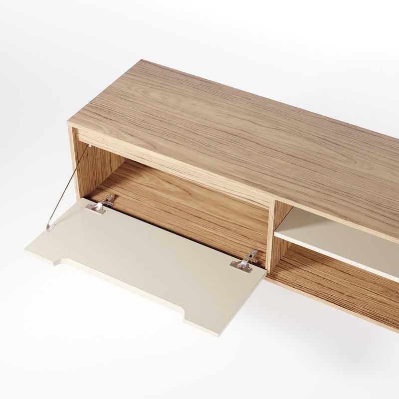 Rack para TV até 60 Pol com 1 porta Arica - Carvalho / Off White
