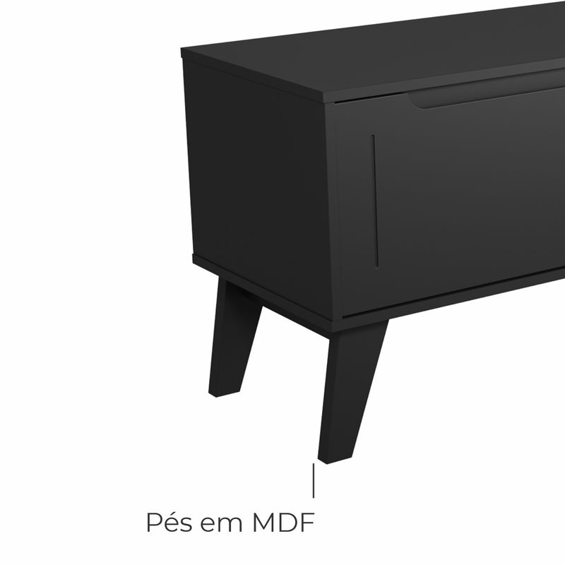 Rack para TV até 60 Pol com 1 porta Arica - Preto