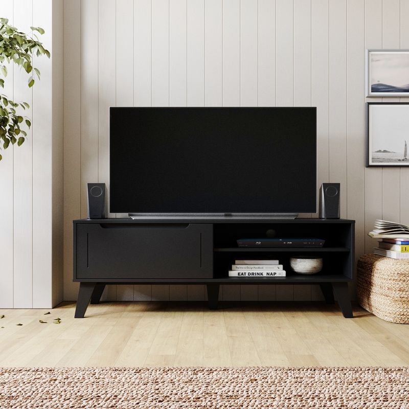 Rack para TV até 60 Pol com 1 porta Arica - Preto