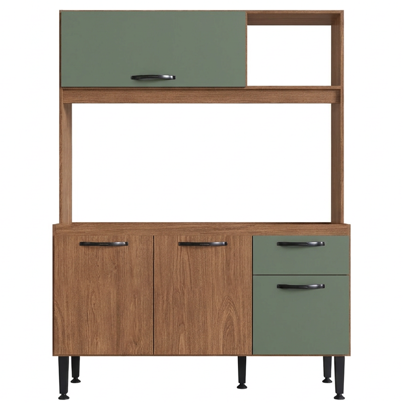 Cozinha Compacta Luna 4 Portas 1 Gaveta Freijo Oliva
