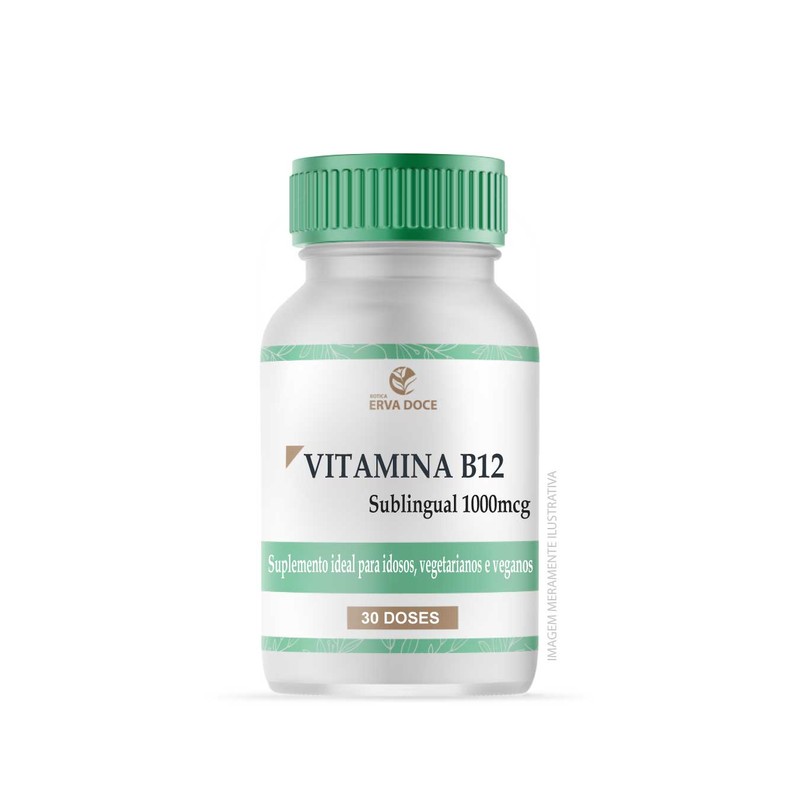 Vitamina B12 Cianocobalamina 1000mcg 30 Doses Sublinguais