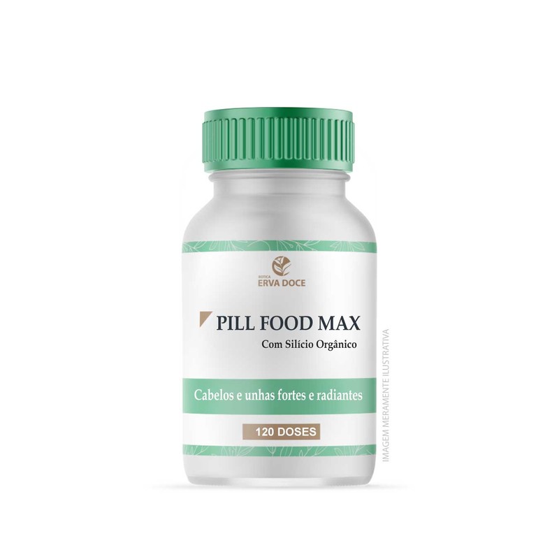 Pill Food Max com Silício Organico 120 Doses