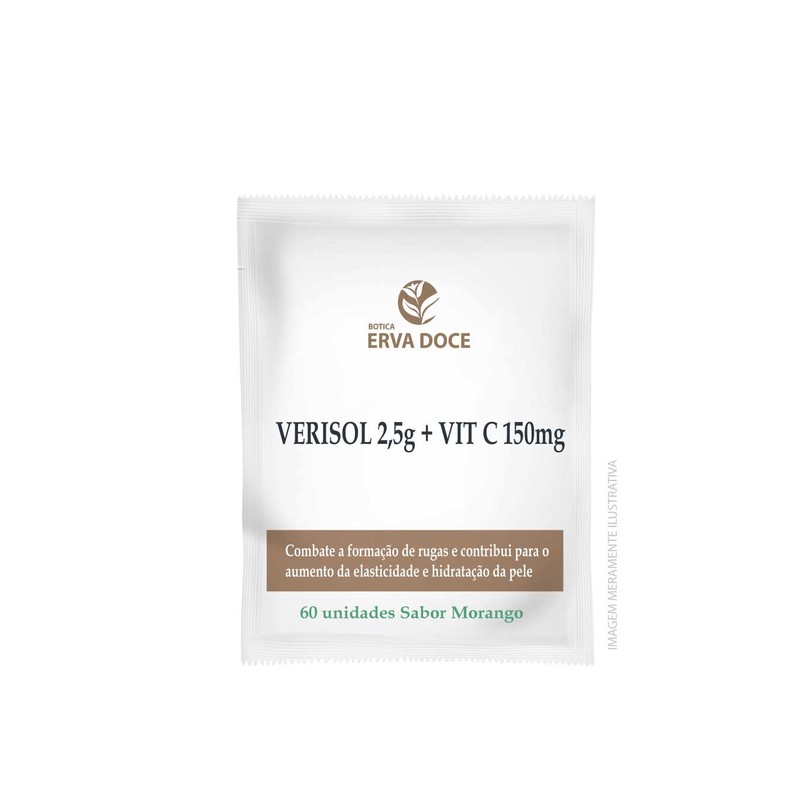 Verisol 2,5g + Vitamina C 150mg 60 saches Morango