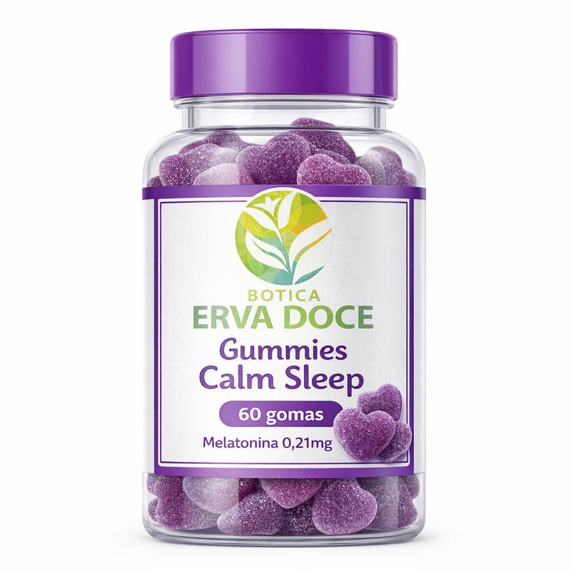 Gummies Calm Night: Suporte ao Equilíbrio do Ritmo Diário Sabor Uva 60 Unidades