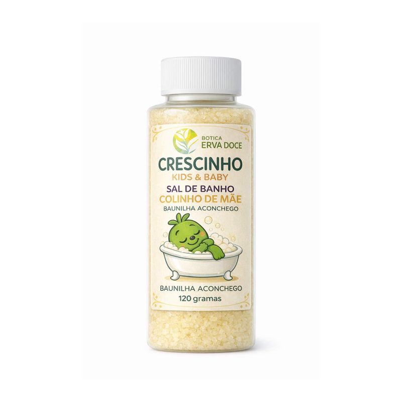 Sal de Banho Infantil Colinho de Mãe 120g Crescinho Kids