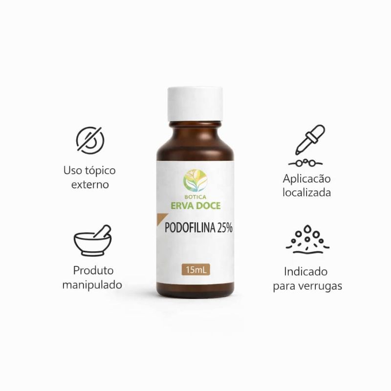 Podofilina 25% Solução 15mL