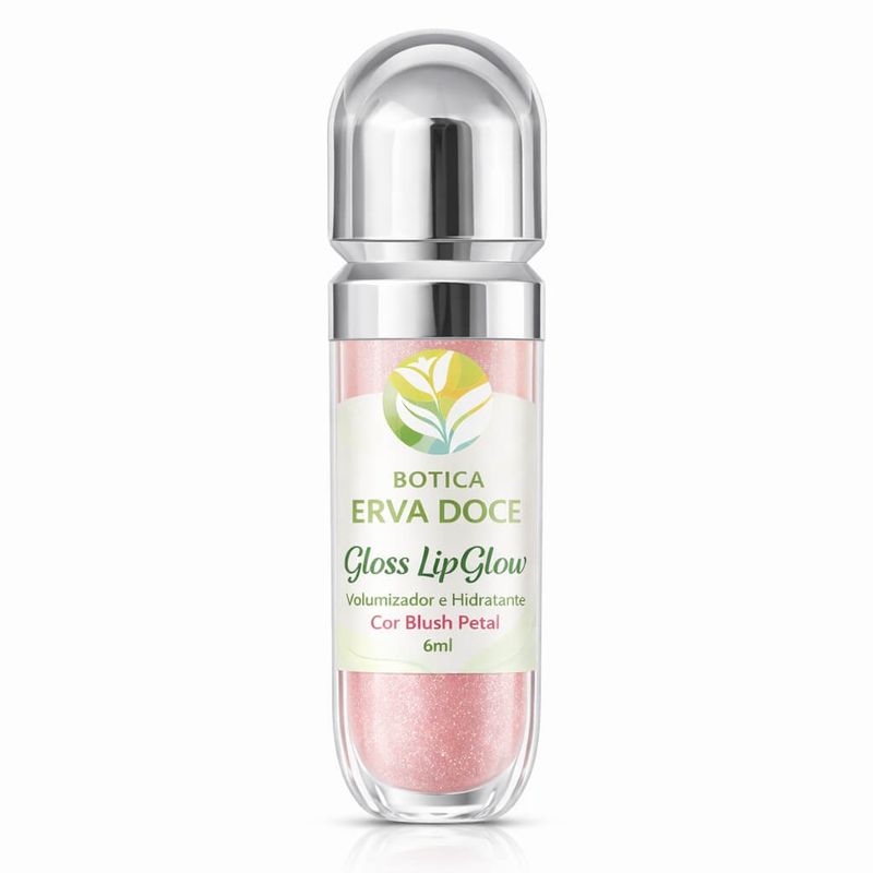 Gloss LipGlow 6ml: Volumizador e Hidratante Cor Blush Petal