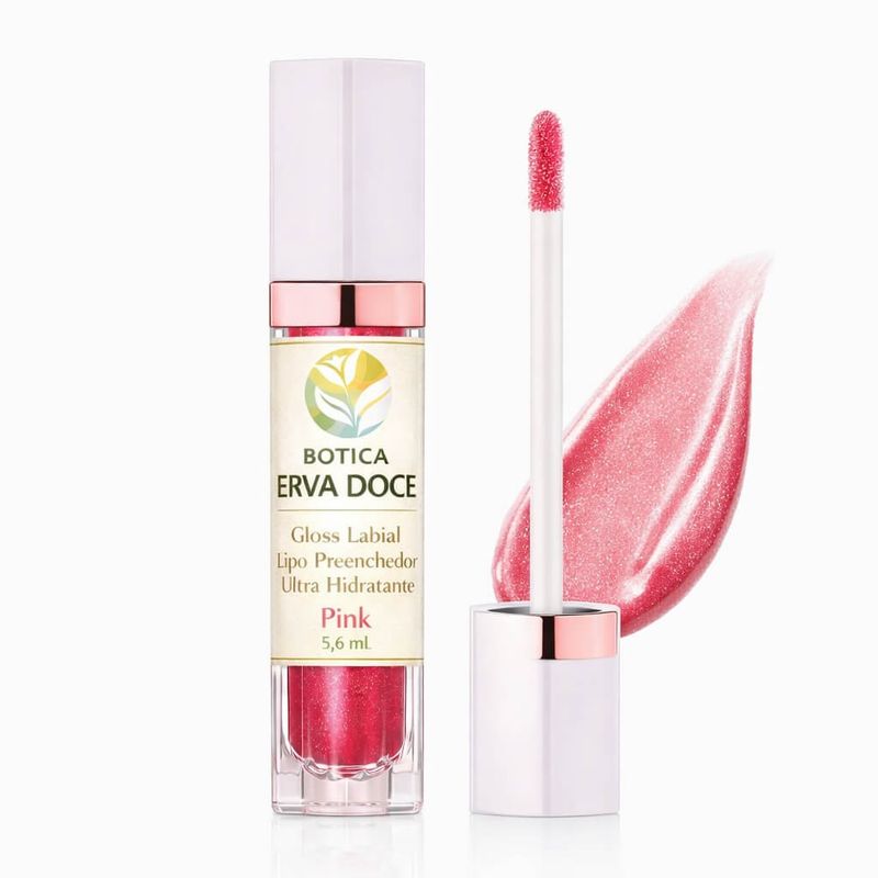 Hydra Lips Gloss Pink Kit Esfoliante, Serum e Gloss Volumizador