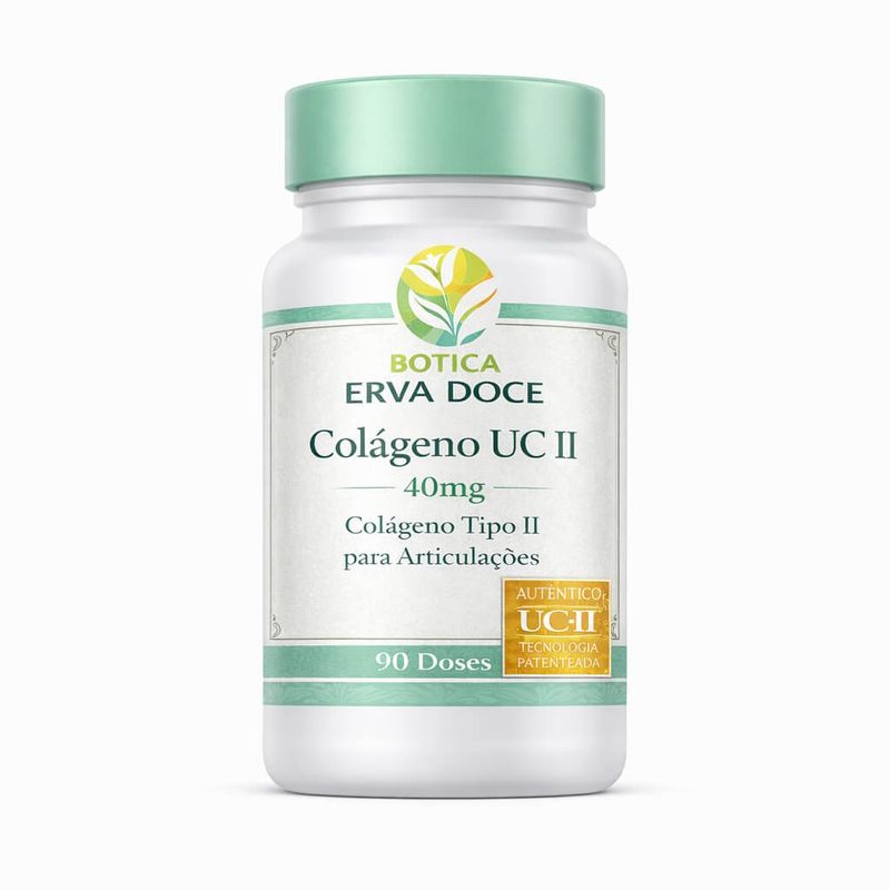 UC II 40mg 90 cápsulas Colágeno Tipo II Selo Autenticidade