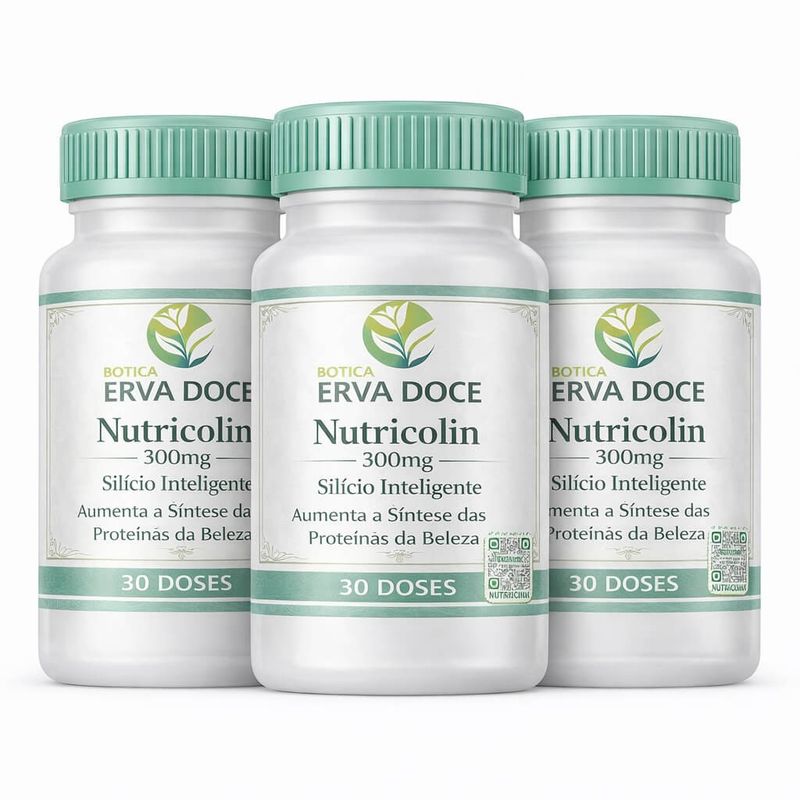 Nutricolin 300mg Kit 3 frascos 30 Doses