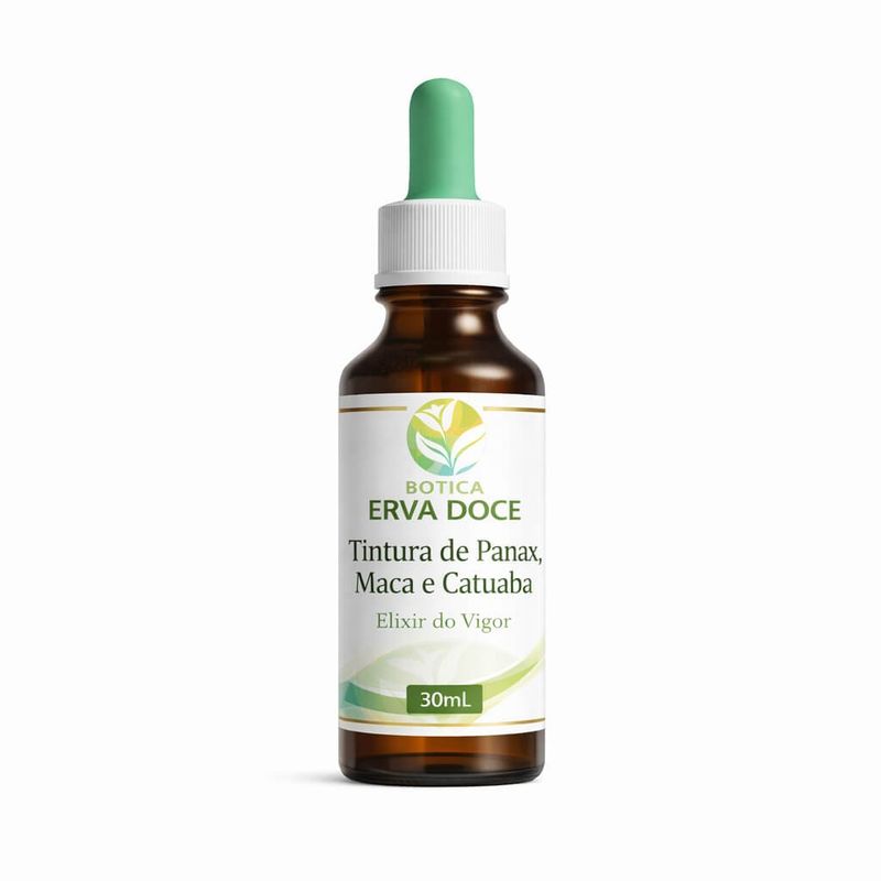 Tintura de Panax, Maca e Catuaba 30mL