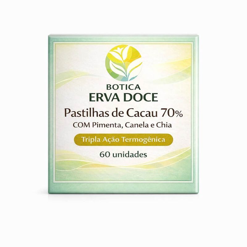 Pastilha de Cacau Termogenica 60 unidades