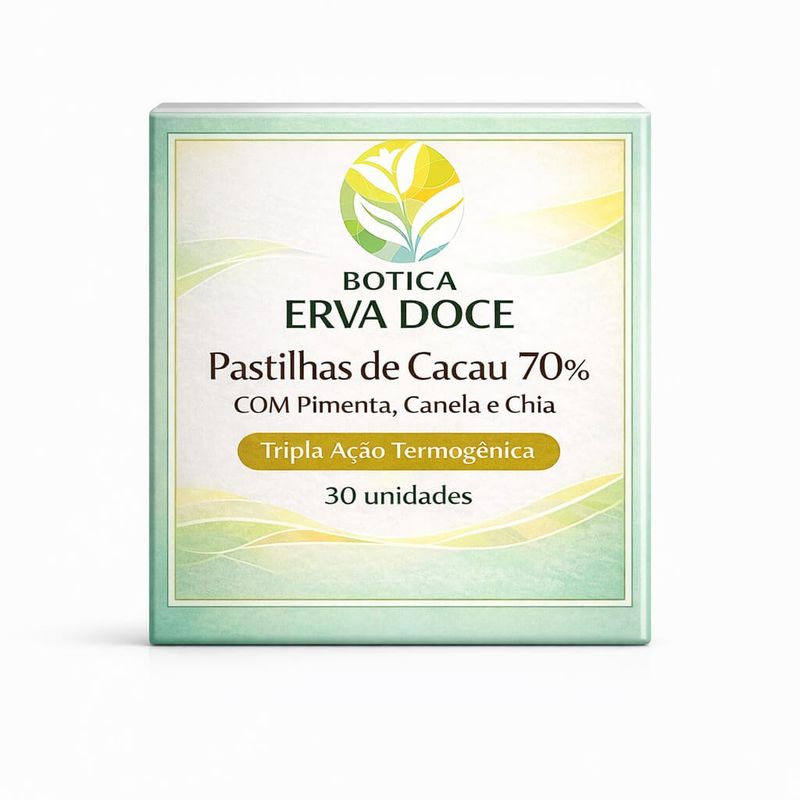 Pastilha de Cacau Termogenica 30 unidades