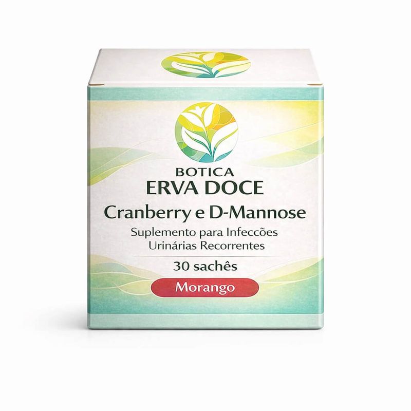 Cranberry e D-Mannose 30 sachês Morango: Trato Urinário