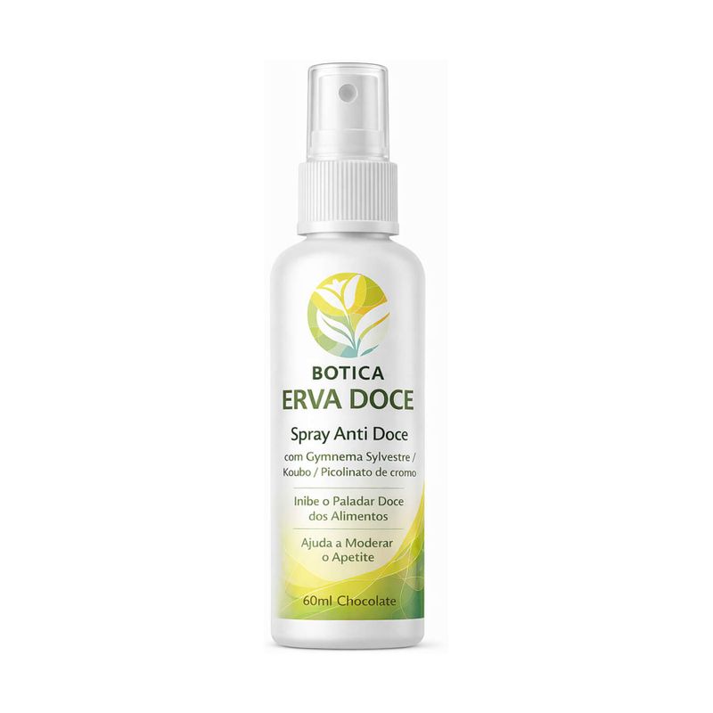 Spray Natural Redutor de Apetite por Doces 60ml Sabor Chocolate