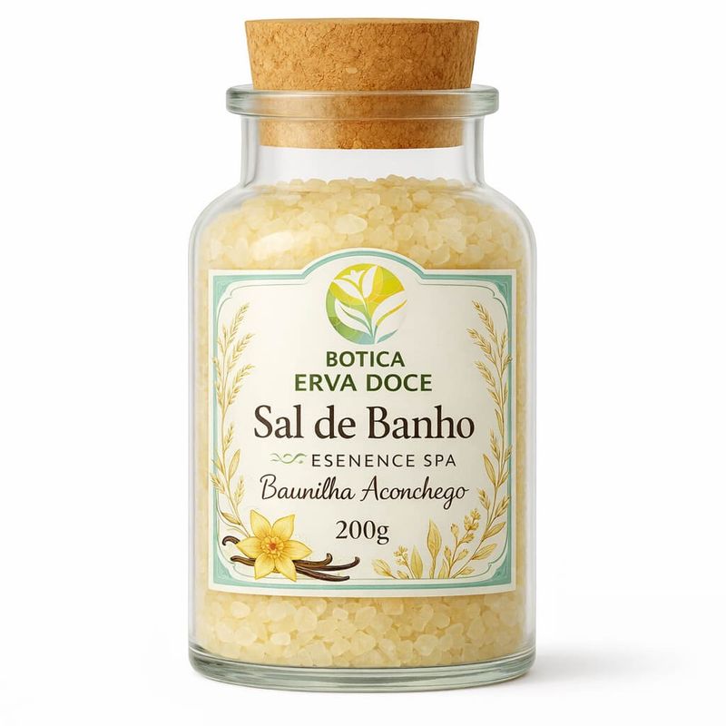 Sal de Banho Botica Essence Spa Baunilha Aconchego 200g
