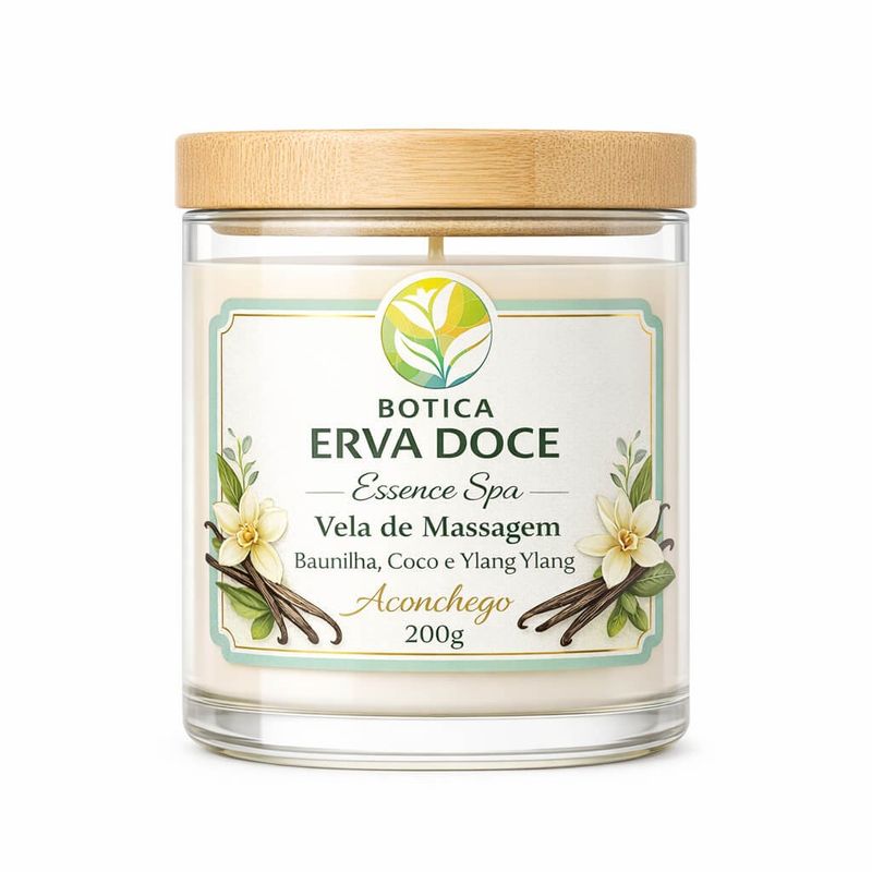 Vela de Massagem Baunilha, Côco e YlangYlang Botica Essence Spa