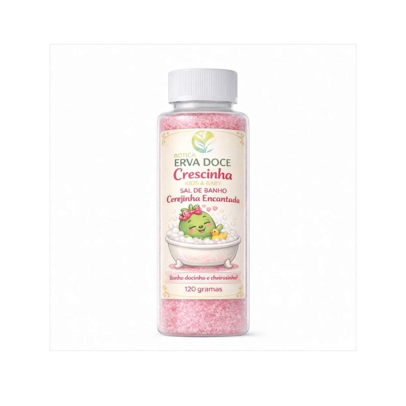 Sal de Banho Infantil 120g Cerejinha Encantada Crescinha Kids