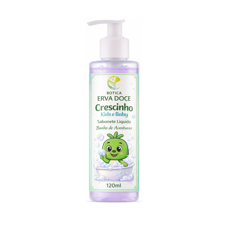 Sabonete Líquido Banho de Aventuras Crescinho Kids 120mL