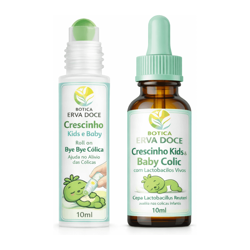 Kit Barriguinha Feliz Crescinho Roll On e Baby Colic 10mL