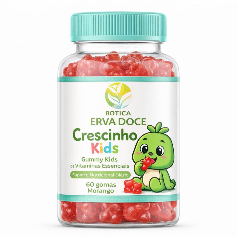 Gummy de Vitaminas Kids 60 Und Morango: Nutrição diária