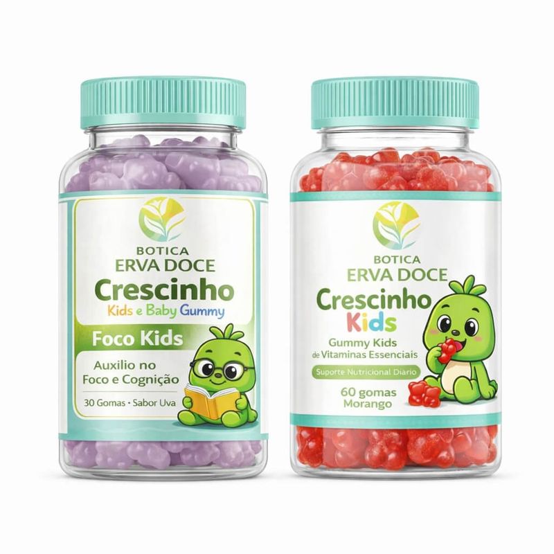 Kit Gummies Kids Foco, Raciocínio e Desenvolvimento Infantil