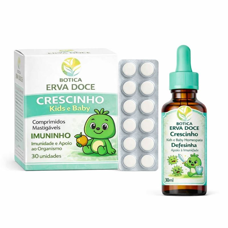 Kit Imunidade Forte: Homeopatia Defesinha e Imuninho Mastigável