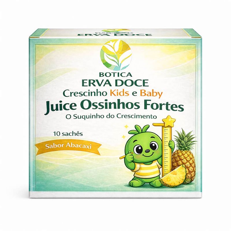 Crescinho Juice Ossos e Crescimento Sabor Abacaxi 10 sachês