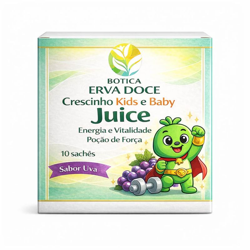 Crescinho Juice Energia e Vitalidade Sabor Uva 10 sachês
