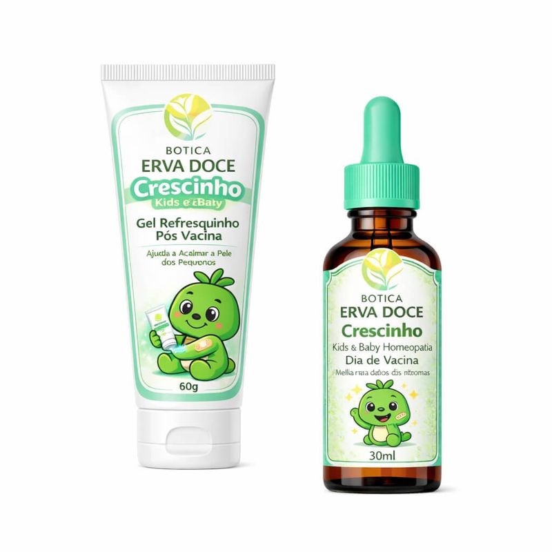 Kit Dia da Vacina Gel e Homeopatia Cuidado Doce na Picadinha