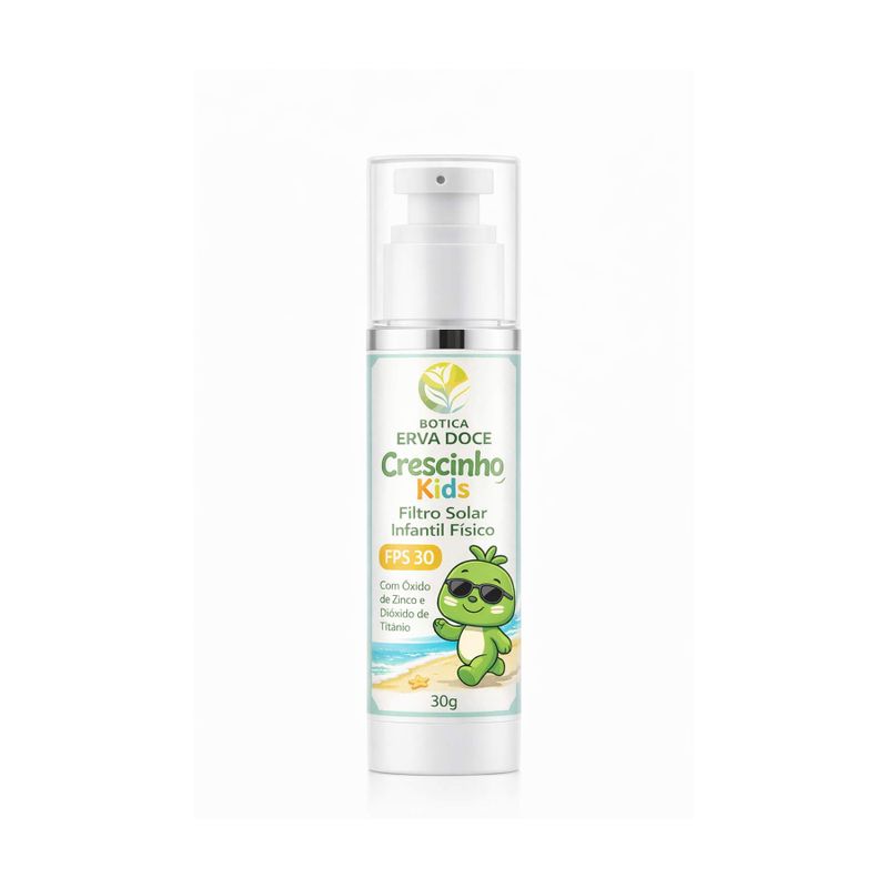 Filtro Solar Infantil FPS 30 30g Crescinho Kids e Baby