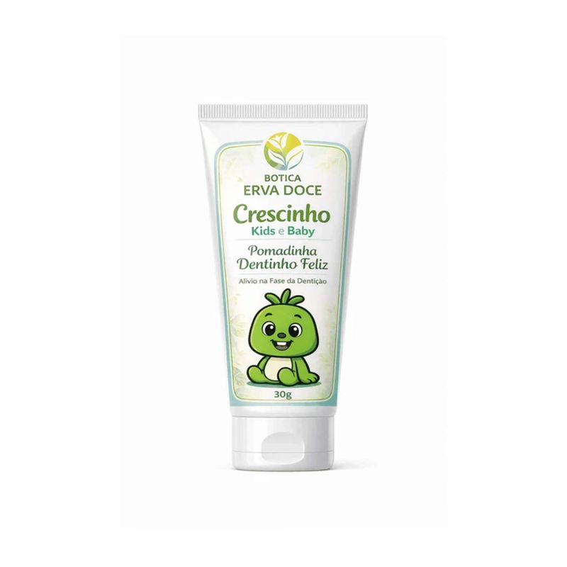 Pomadinha Dentinho Feliz 30g Crescinho Kids e Baby