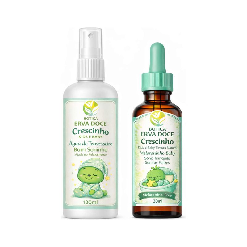 Kit Melatoninho Gotas e Spray Calmante de Travesseiro