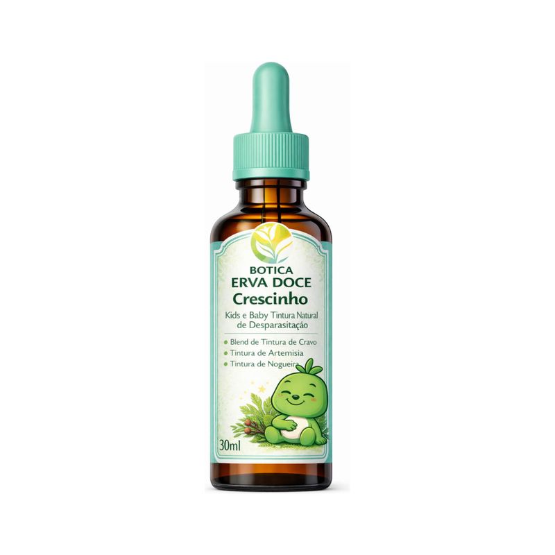 Tintura Desparasitação Natural Infantil Crescinho Kids 30ml