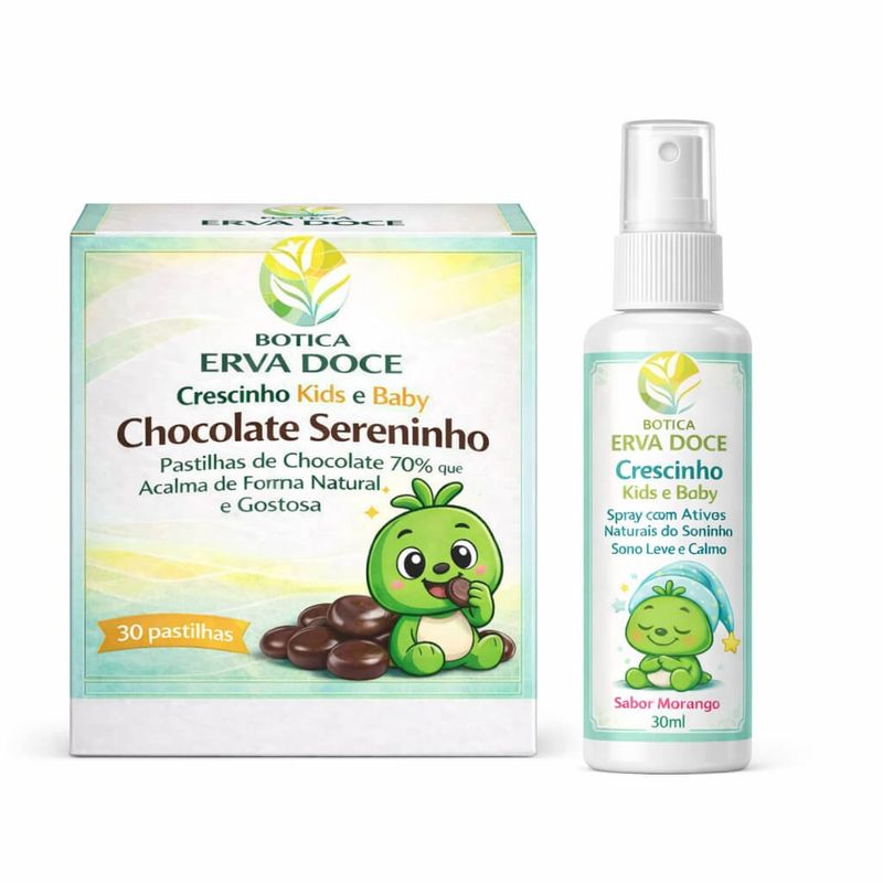 Kit Soninho Feliz: Chocolate Sereninho e Spray Sono Infantil