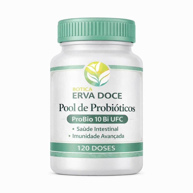 Pool Probiótico 10 Bi UFC 10 Cepas + Inulina com 120 Doses