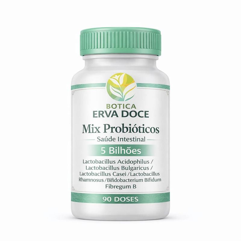 Mix Probioticos Saúde Intestinal 5 Bilhoes 90 Doses