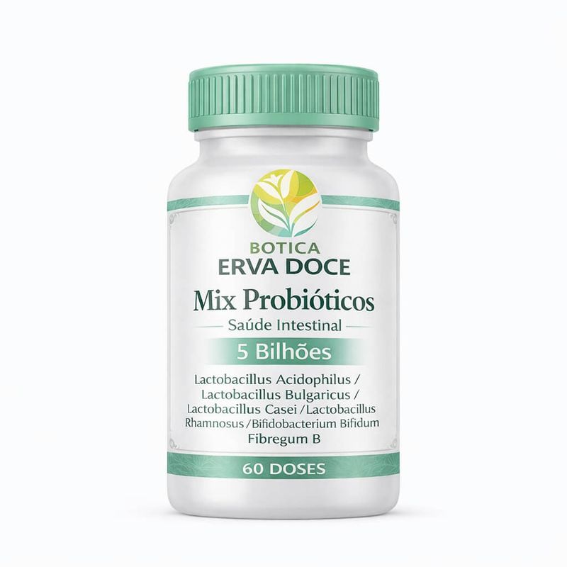 Mix Probioticos Saúde Intestinal 5 Bilhoes 60 Doses