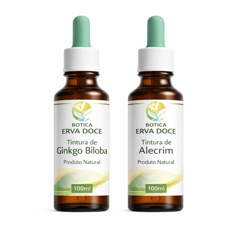 Kit Clareza e Foco  Tinturas Alecrim Ginkgo Biloba