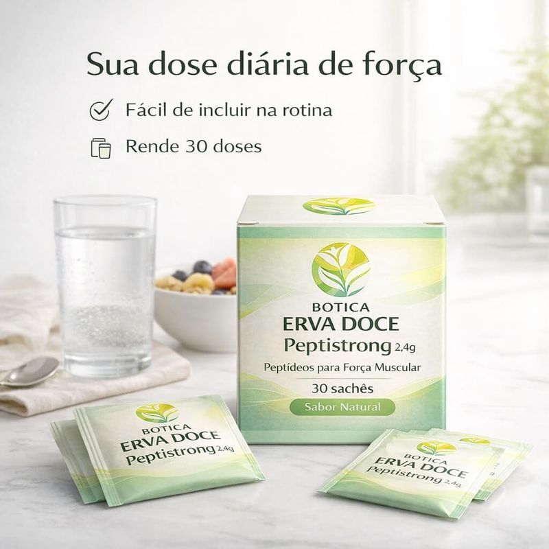 Peptistrong 2,4g 30 sachês: Peptídeos para Força Muscular