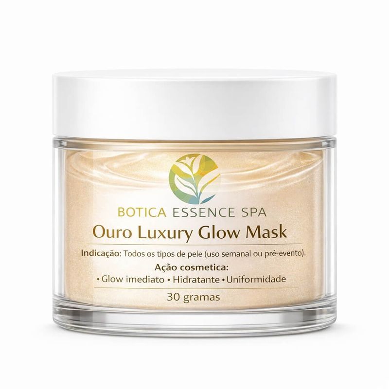 Máscara Facial Ouro Luxury Glow Mask Botica Essence Spa 30g