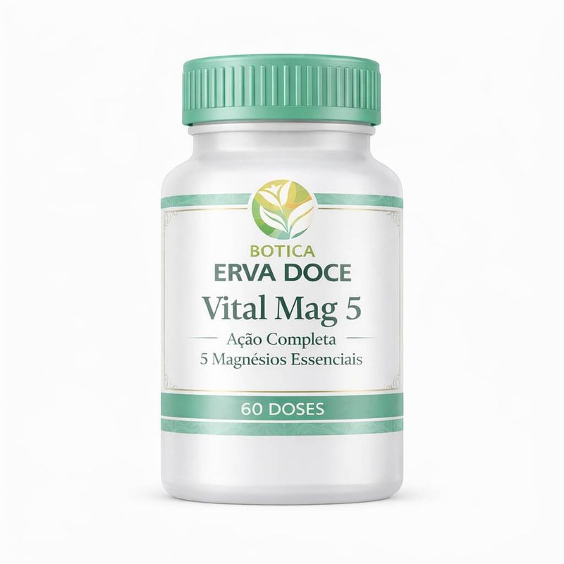 Vital Mag 5 60 doses - Ação Completa 5 Magnésios Essenciais