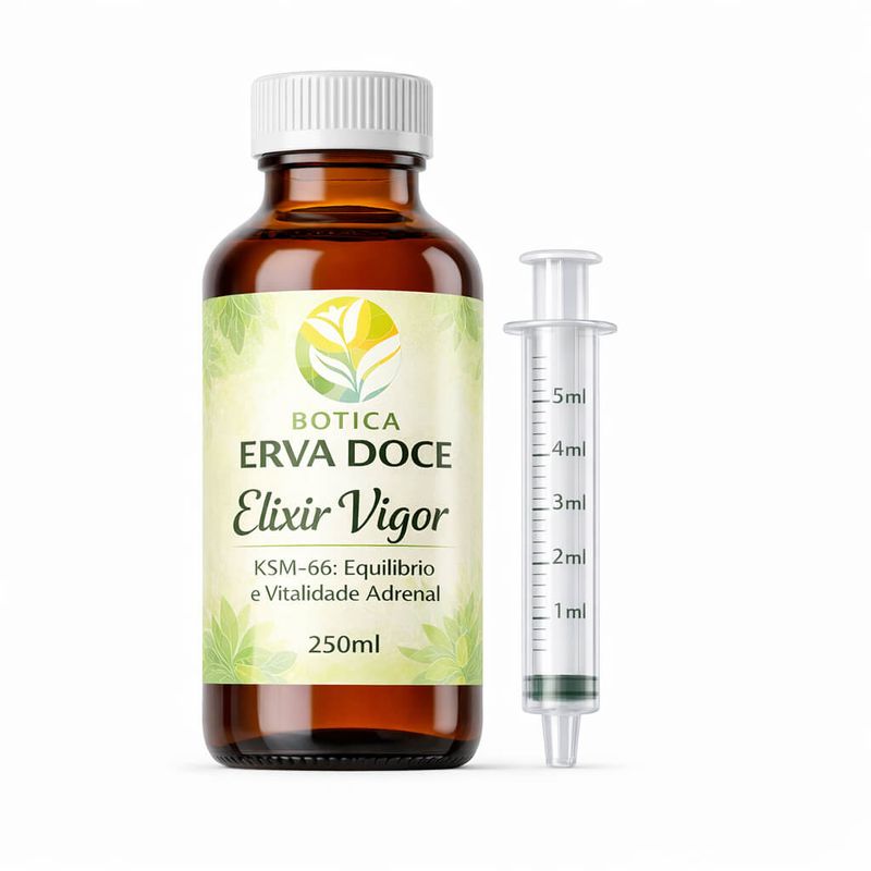 Elixir Vigor KSM-66: Equilíbrio e Vitalidade Adrenal 250ml