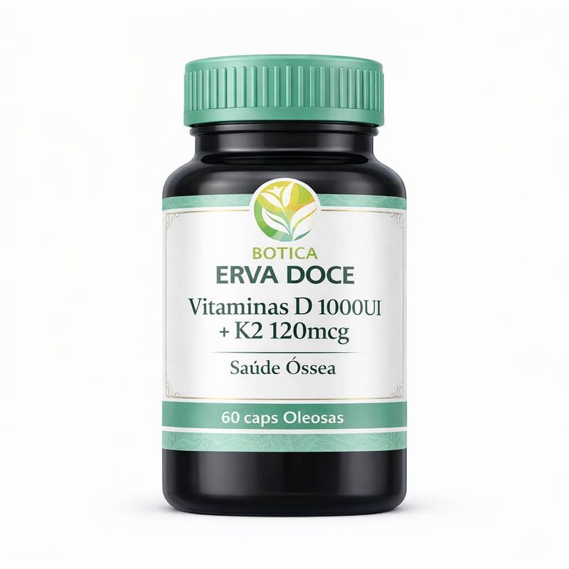 Vitaminas D 1000UI + K2 120mcg 60 caps Oleosas