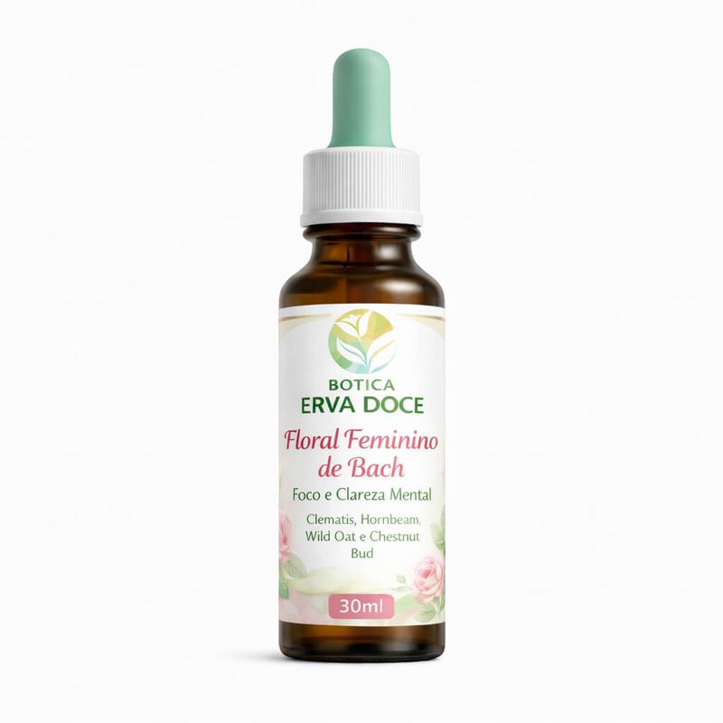 Floral Feminino de Bach Foco e Clareza Mental 30ml