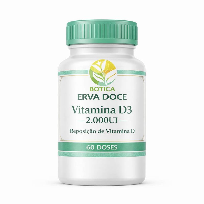 Vitamina D3 2.000UI 60 Cápsulas