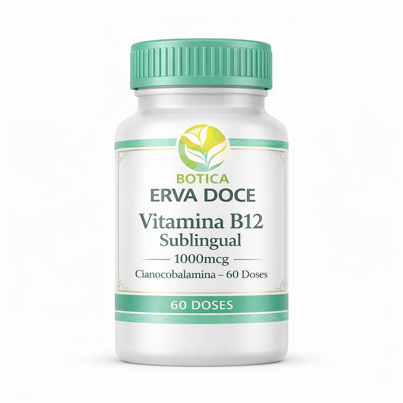Vitamina B12 Sublingual 1000mcg Cianocobalamina – 60 Doses