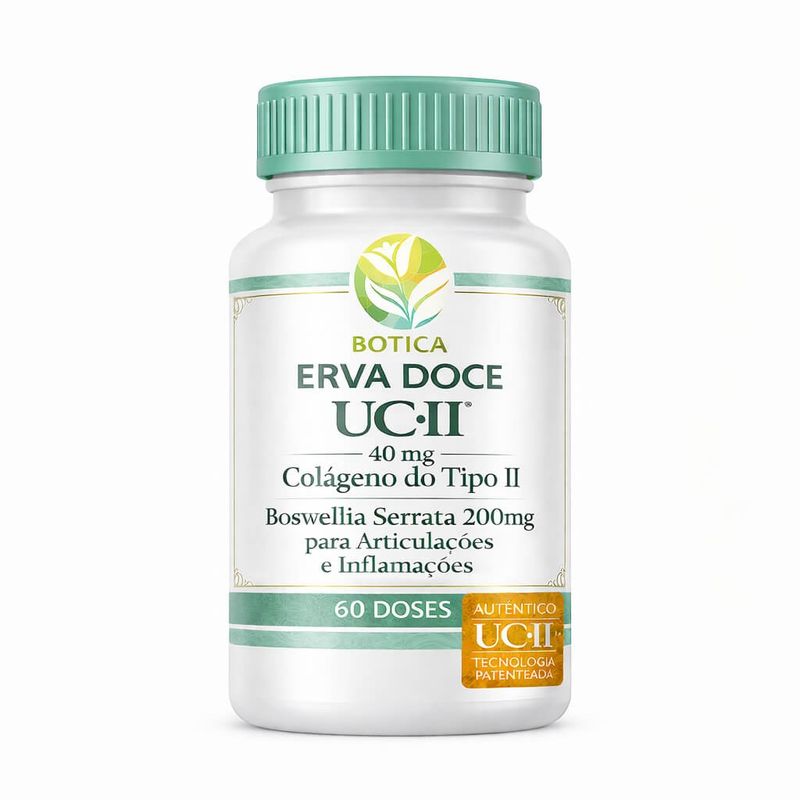 Boswellia Serrata 200mg + Colágeno tipo 2 UCII 40mg  200mg 60 doses