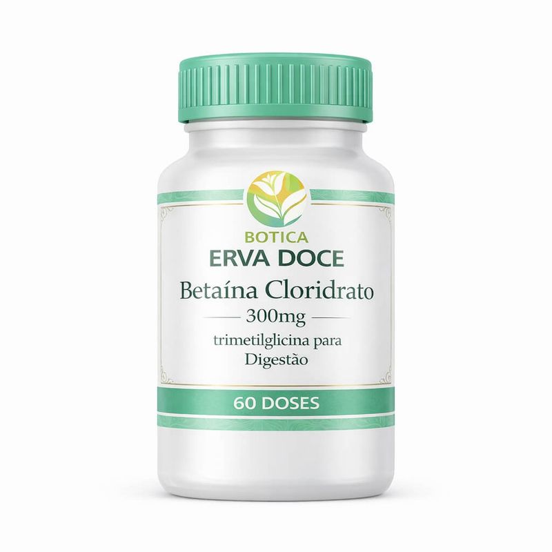 Betaina Cloridrato 300mg 60 Doses